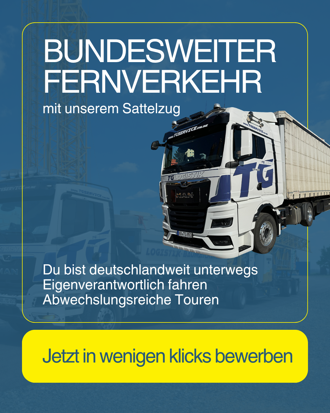 Kraftfahrer regional mit Ladekran bei TG Service
